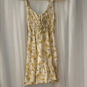 Floral Cream and Yellow Dress